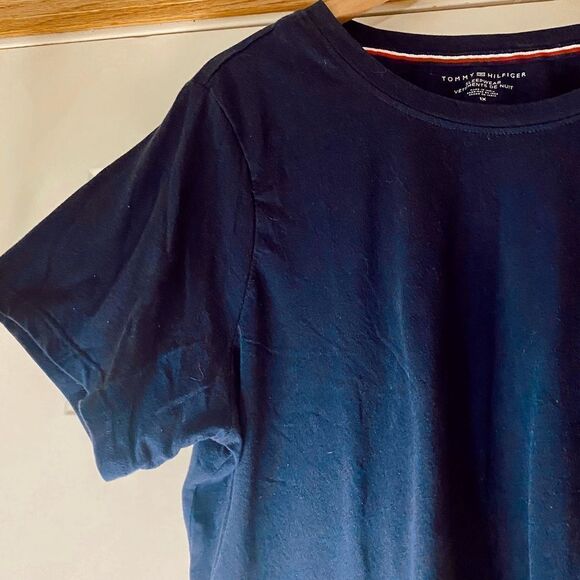 TOMMY Hilfiger Women’s Blue Navy Logo Night T-Shirt Plus Size Sleepwear - Picture 4 of 8